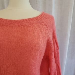 Anthro Coral Alpaca sweater by Rosie Neira